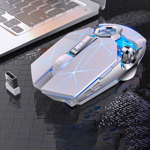 LED Backlit Gaming Mouse Home Office Rechargeable Computer Laptop 2.4G Wireless Mouse 1600DPI
