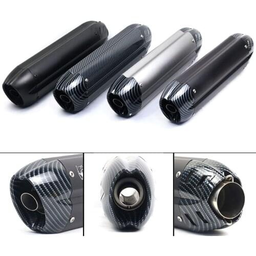 Universal 36-51mm 470mm Aluminium Alloy Motorcycle Exhaust Muffler Tip Carbon for Kawasaki for Suzuki for Honda for Yamaha