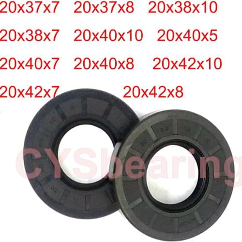 2pcs TC NBR Oil Seal Nitrile Shaft Skeleton Sealing Gasket Radial 20x37x7 20x37x8 20x38x8 20x40x7 20x40x8 20x42x7 20x42x8mm