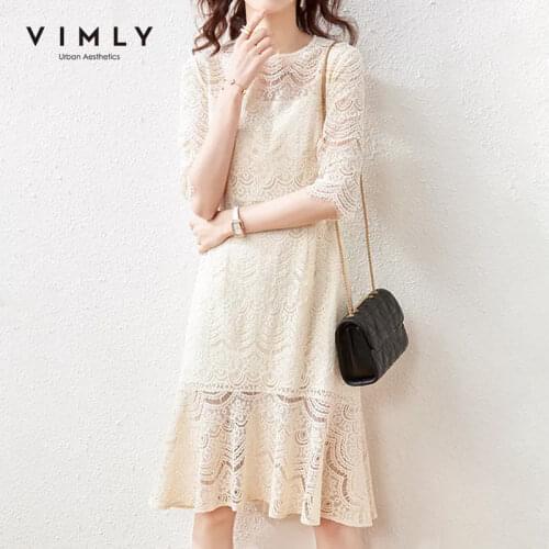 Однотонные летние платья Vimly China At AliExpress