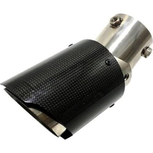 63-89mm 63-101mm Real Carbon Fiber Angle Adjustable Auto Car Exhaust Pipe Tail Tip Throat Straight Universal Matte