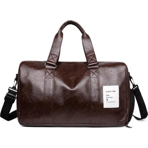 Weysfor Vogue PU Leather Travel Bags Large Capacity Carry On Luggage Bags Men Duffel Bag Travel Tote Weekend Bag Dropshipping