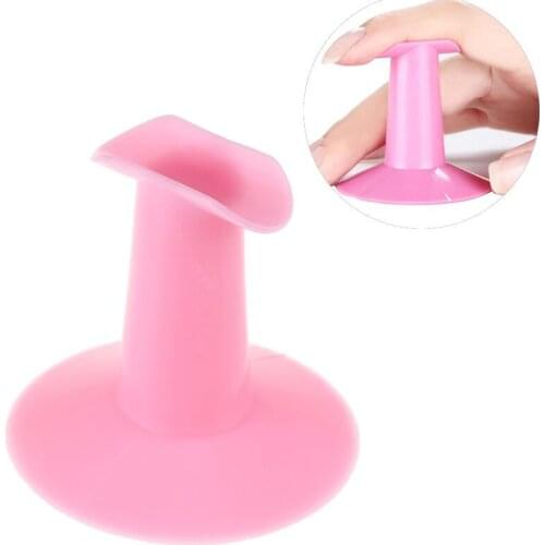 1pc 3D Soft Nail Art Pink Finger Support Stand Rest Holder For Gel Polish Flower Painting Drawing Coating Salon Accessories