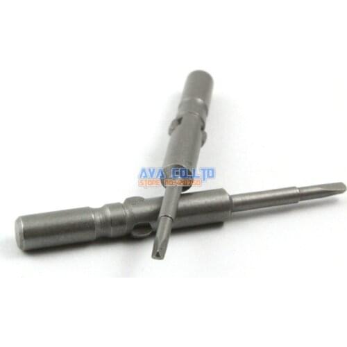 10 Pieces 1.8mm Magnetic Triangel Screwdriver Bit S2 Steel 6mm Round Shank 60mm Long