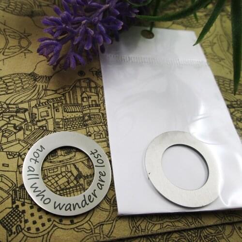 20pcs--"not all who wander are lost"stainless steel charms more style for choosing DIY Charms 25*15mm