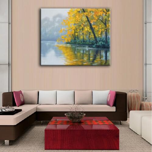100% hand painted oil painting Home decoration high quality landscape painting pictures DM16071918