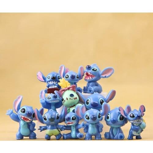 12pcs Stitch Mini Toys Figure Anime Stitch Action Figure Christmas Gifts and Dolls Home Party Supply Decoration MicroToys