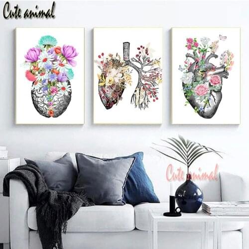 Diy diamond painting Human Anatomy Medical art diamond painting cross stitch mosaic embroidery diamond round square stones 3pcs