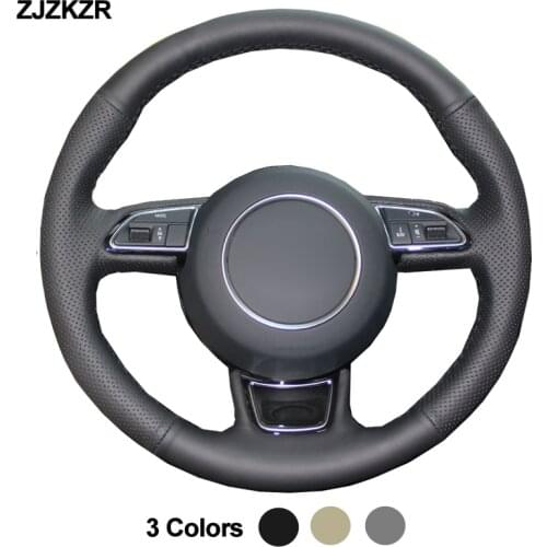 Car Auto Steering-Wheel Cover Funda Volante For Audi A1 8X A3 8V Sportback A4 B8 Avant A5 8T A6 C7 A7 G8 A8 D4 Q3 8U Q5 8R