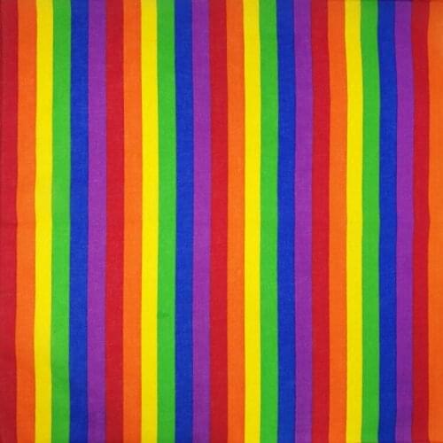 55cm*55cm Cotton Hip Hop Color Stripe Bandana Square Scarf Head Wrap Neck Wrist Band Handkerchief For Graffitin B-boyin Sports