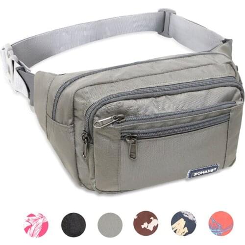 ZOMAKE Large Fanny Pack for Women Men with Rain Cover, Water Resistant Waist Bag Multipurpose Fashion for Outdoors Running Hikin