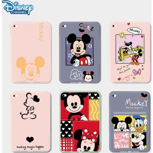 Cute Disney Mickey Minnie Cover for iPad 9.7 2017 2018 10.5 Case for iPad Mini 1 2 3 Air 2 5 Pro 9.7 Silicone Coque Capa Fundas