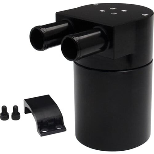 Black Aluminum Alloy Oil Catch Can Tank Bottle Baffled for BMW N54 335 535i