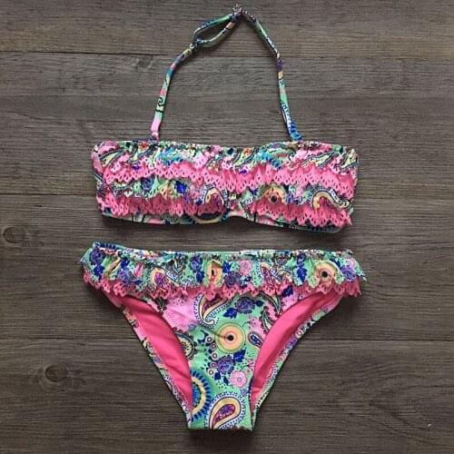 7-12 Years Hollow Out Children Bikini Set 2020 Brazilian Baby Girls Swimsuit Girls Swimwear Bikinis Kids Biquini Bathing Suit272