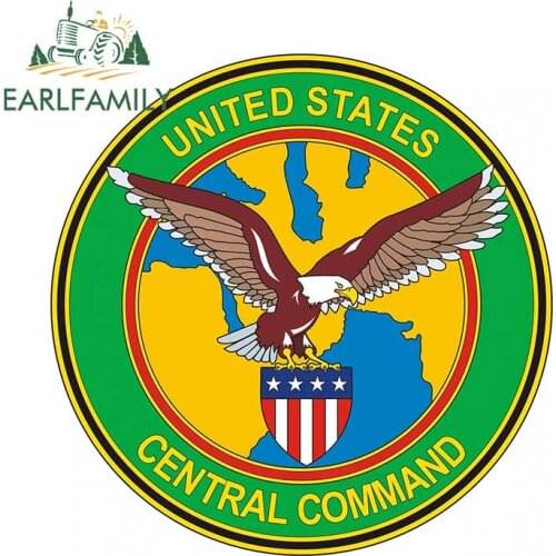 EARLFAMILY 13cm x 13cm Funny Car Sticker for United States Central Command Decals Vinyl Window Trunk Stickers Cover Scratches