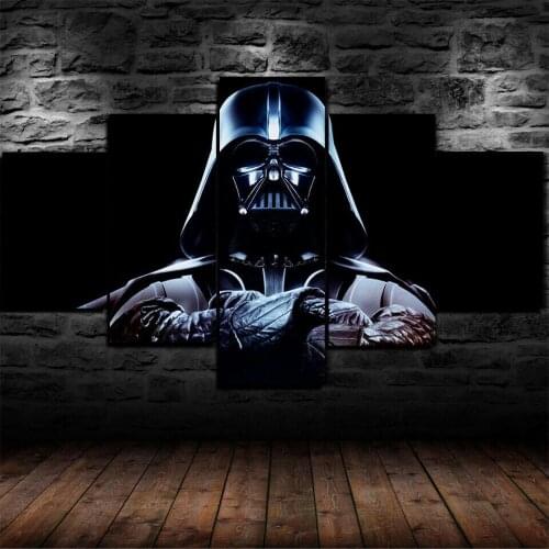 Warrior of Outer Space 5 Panel Canvas Picture Print Wall Art Canvas Painting Wall Decor for Living Room Poster No Framed