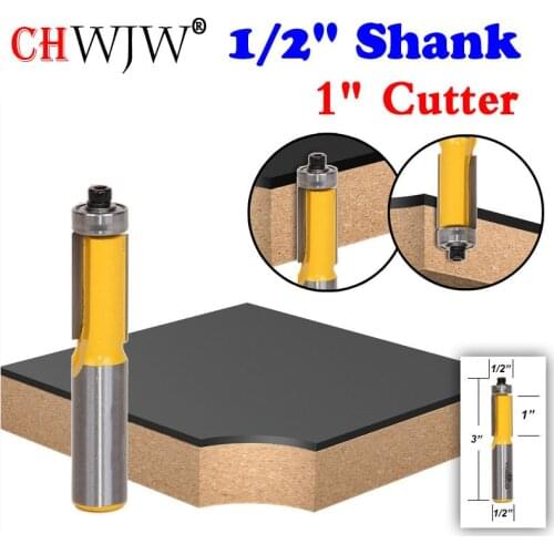 1Pc Flush Trim Router Bit End Bearing For Woodworking Cutting Tool