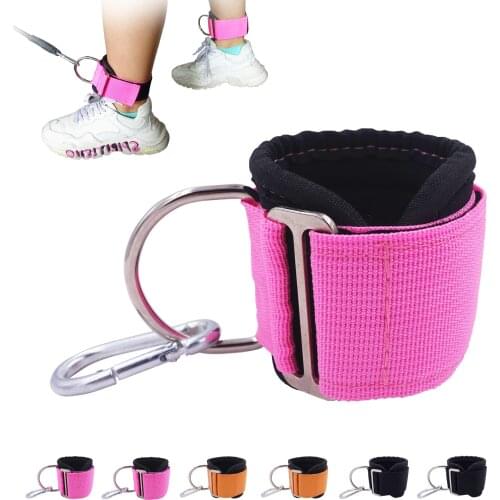 Ankle Cuffs with D-Ring and Padded Adjustable Leg Weight Straps for Cable Machines Gym Glutes Workout Weight Lifting Training