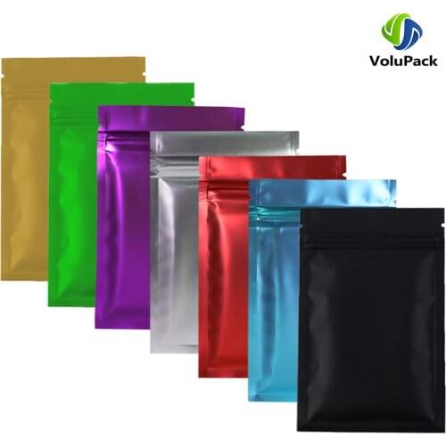 Various Colors Smell Proof Packaging Bags Heat Sealing Candy Pouches Eco-friendly Aluminum Foil Mylar Storage Bags Zip Lock Bags