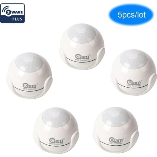 NEO COOLCAM 5PCS/Lot NAS-PD01Z Z-wave Pus PIR Motion Sensor +LUX+Temperature Detector Home Automation Alarm System Motion Alarm