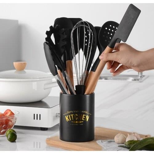 Newest Silicone Kitchenware Cooking Utensils Set Heat Resistant Kitchen Non-Stick Cooking Utensils Baking Tools Accessories