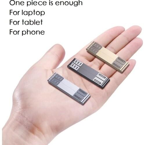 New 3in1 Mini Portable Laptop Stand Metal Holder Tablet Phone Holder Folderable Variable For Macbook iPhone Ipad Notebook Stand