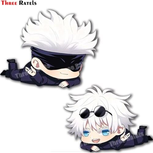 Three Ratels A957 Anime Jujutsu Kaisen Gojo Satoru Personalized Creative Scratch Stickers Car Sticker Auto Decals