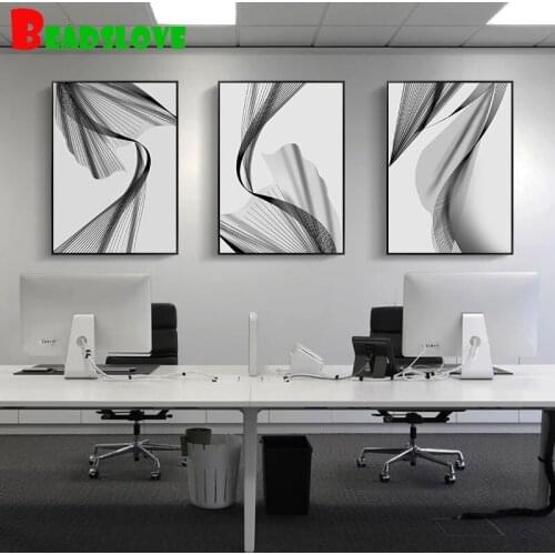 Full square diamond painting Abstract Nordic Black Line Diamond embroidery rhinestone mosaic diamond inlaid pattern Triptych