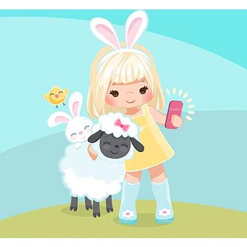 Rabbit Sheep Selfie Girl Cutting Dies Human Doll Dies for DIY Craft Scrapbooking Cards Decorative 2020