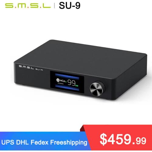 SMSL SU-9 MQA Audio DAC ES9038Pro XMOS DSD512 PCM768kHz32Bit Bluetooth 5.0 UAT LDAC USB Balanced Output Decoder/SH-9 Amp