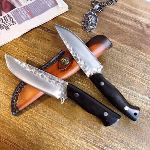 High Hardness DC53 Blade Rosewood Handle Fixed Blade Knife Straight Knives Tactical Hunting Camping High Quality EDC Tool
