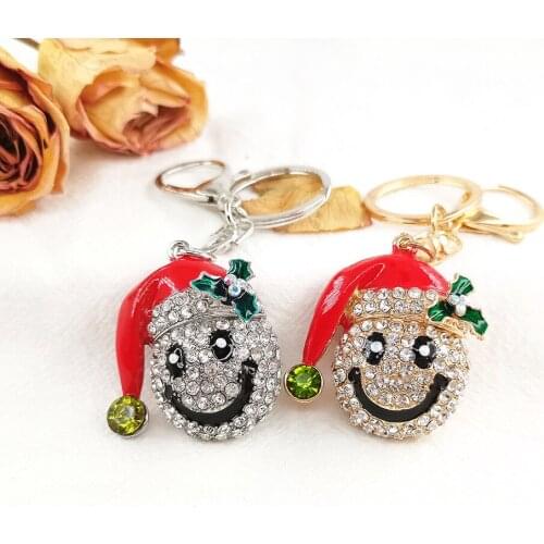 XDPQQ new pendant Christmas key chain cartoon Gingerbread Man key pendant doll metal gift