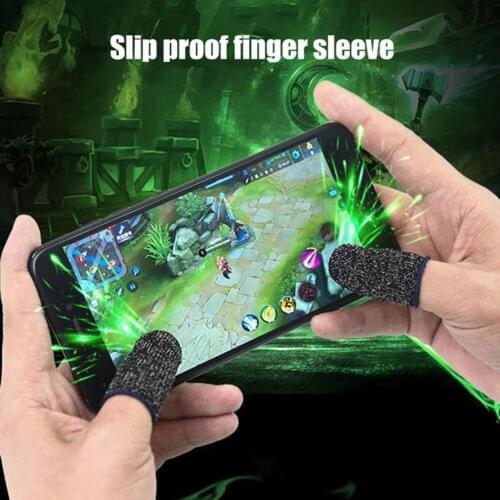 Touch Screen Finger Sleeves 2/4Pcs Non-slip Screen Protector Fiber Soft Finger Sleeve for Phone Games Accessories 2021