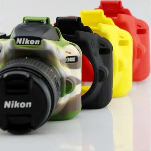New DSLR Accessories Soft Silicone Rubber Protection Case for Nikon D3400 D3500 Camera Bag