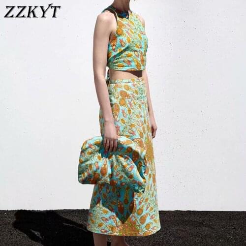 2021 Women Summer Vintage Floral Print Midi Skirt Fashion Chic Bow Tie Sashes Streetwear Ladies Skirts Casual Vestidos Mujer