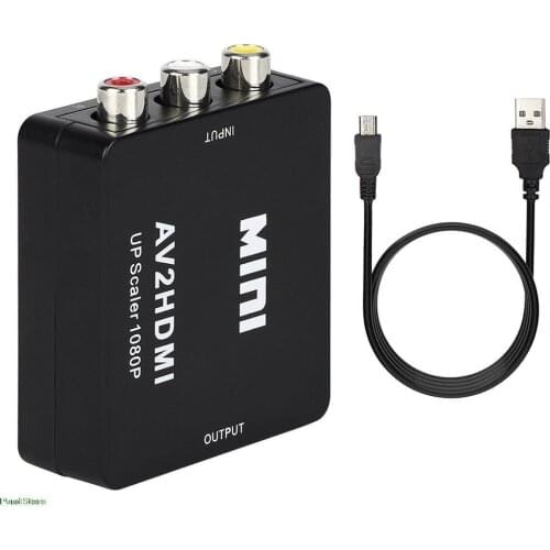 2021 NEW Draagbare Size Zwart Rca Av Naar Hdmi Converter /Adapter Geschikt Voor Gamecube Nintendo Sega Genen Nes Snes N64