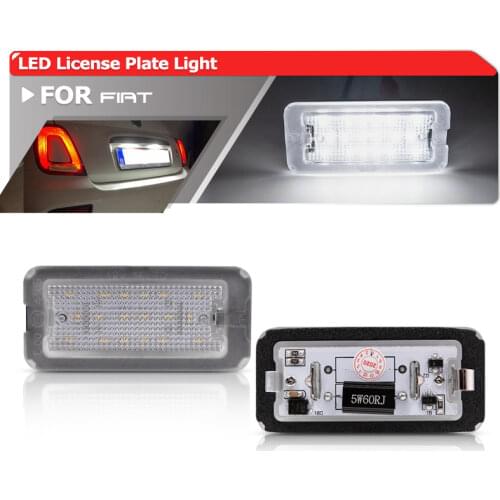 2x Fits For Fiat 500 / Abarth 500 2007-2016 CANbus Xenon White Led Number License Plate Lights