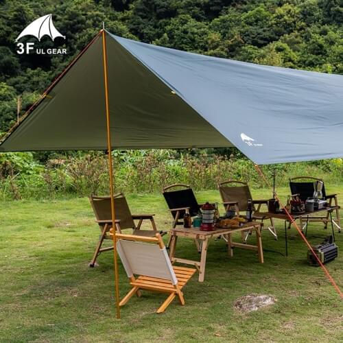 3F UL Gear 3x3/3x4/3x5 210T Silver Coating Waterproof Windproof Sunscreen UV-proof Hanging Tarp Tent Beach Canopy