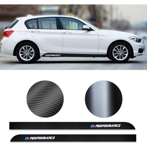 Car sticker Racing Sport Body Side Stripe Stickers For Car Carbon Fiber Vinly Decals For BMW E90 E92 E93 F20 F21 F30 F31 F32 F33