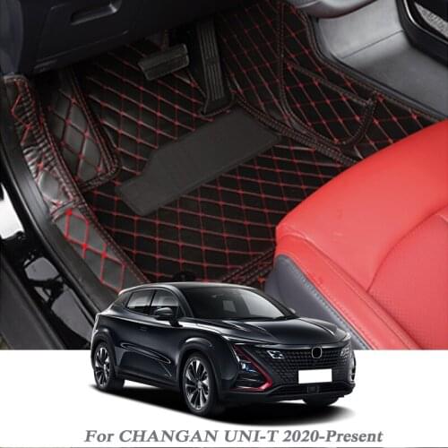 Car Styling PU Leather Floor Mat For CHANGAN UNI-T 2020-Present LHD Auto Foot Pad Carpet Warterproof Cover Internal Accessories