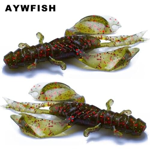 AYWFISH Soft Lure 80mm 65g New Design Artificial 5PCS A Lot Silicon Shrimp Bait Floating Sea And Fresh Bass Fishing Tackle