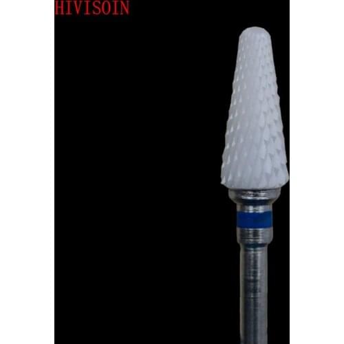 White Zirconia Ceramic Dental Lab Burs -20Pcs/Lot-- Conical Shape - Cross Cut-0502.060