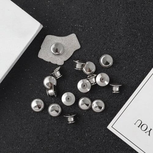 5~10 pieces/set Silvercolor Brooch Pin Back Locking Keepers Secure Locking Clutch Deluxe Pin BacK Badge Pendants for DIY Jewelry