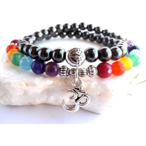 Chakra 54 beads Mala bracelet 7 Chakra bracelet Yoga bracelet