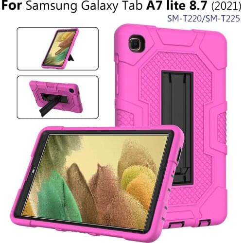 Case For Samsung Galaxy Tab A7 Lite 8.7 2021 SM-T220 SM-T225 T220 T225 tablet portable back bracket Shockproof Cover+Pen