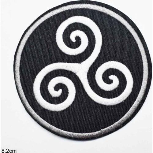 Black White Three Iron on Embroidered Cloth Clothes Patch For Clothing Girls Boys Wholesale