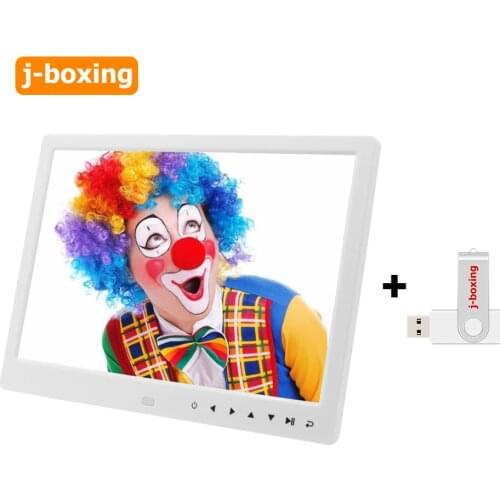 12 Inch LCD HD Digital Photo Frame Portable Electronic Album Photo Music with 800x1280 Touch Screen with 32gb pen drive white