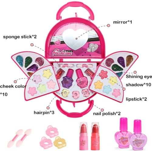 Kids Makeup Set Baby Cosmetics Toys For Girls Makeup Toys For Children Pretend Play Princess Dress Up Make up Toys For Kids