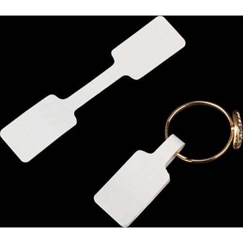 Jewelry Label Universal For Ring Jewelry Tag Stickers Square Round Head Jewelry Label Self-Adhesive Ring Label Paper 100 Per Set