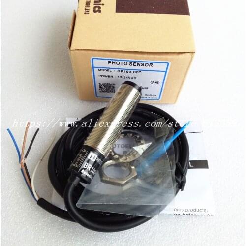 BR100-DDT BR100-DDT-P Autonics M18 12-24VDC Diffuse Reflectance Photoelectric Switch Sensors New High Quality